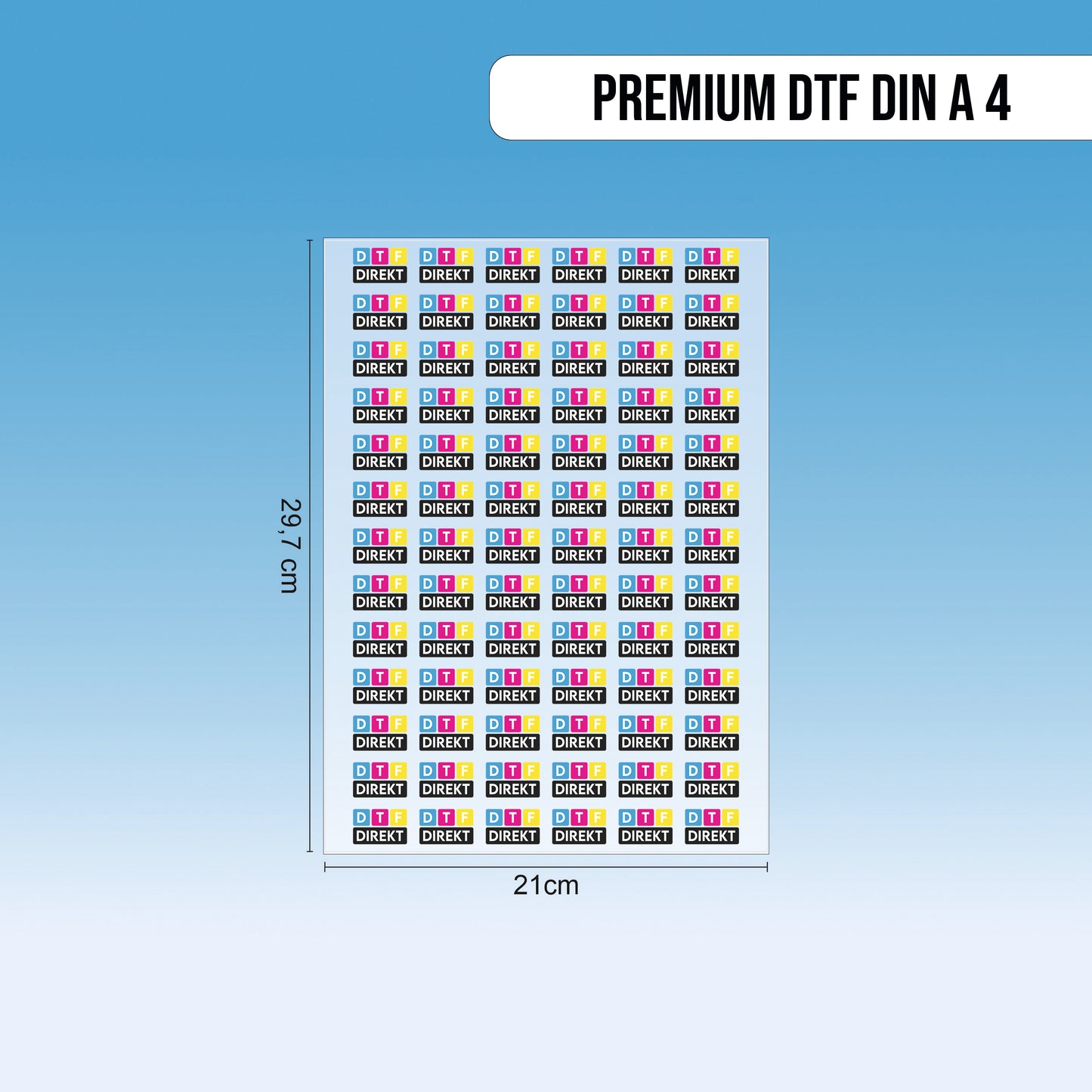 Premium DTF Transfer DIN A4 (29,7 x 21 cm)