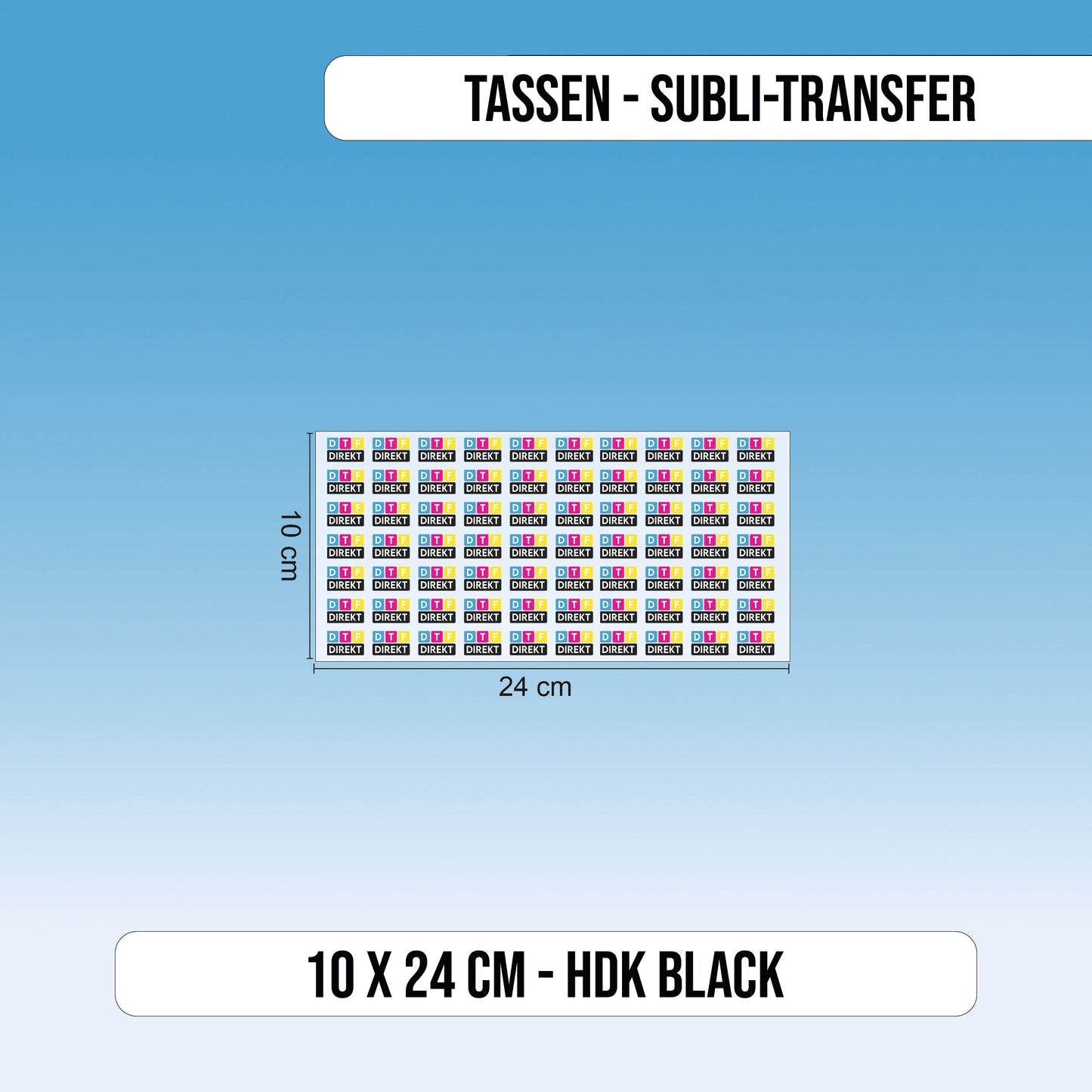 Subli-Transfer "Tasse" 10 x 24 cm